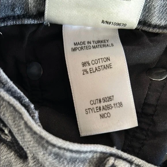 AGOLDE Nico High Rise Slim in Risk Gray Wash size 27 - Picture 8 of 10